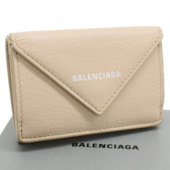 BALENCIAGA Wallet Beige Leather - Picture 1 of 8